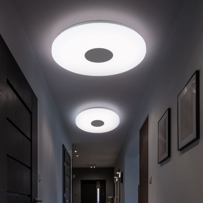 Thumbnail - Deckenleuchte Deckenleuchten Wohnzimmer Deckenlampe led in runder Form, Chrom mit Acrylschirm, 1x led 18W 1260 lm warmwe...
