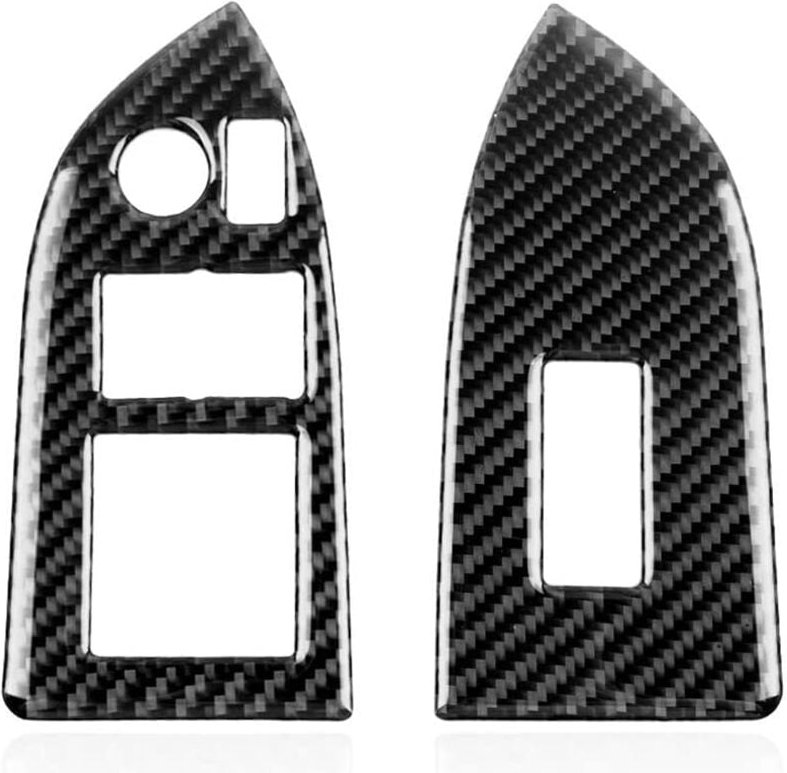 Tlily - für brz 86 2013-2017 Echtkohlefaser Autofenster Hebeknopf Dekorative Abdeckung Verkleidung Aufkleber ZubehöR