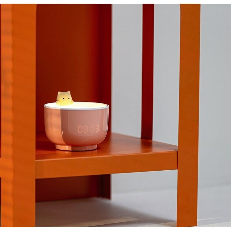 Kcvv - Intelligenter Katzenwecker, LED-Nachtlicht, USB-Aufladung, süße Schlafatmosphäre, mehrere Nachttischfunktionen, W...