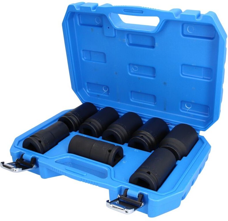 Brilliant Tools - 3/4' Kraft-Stecknuss-Satz, Sechskant, 8-tlg, lang, 24 - 36 mm