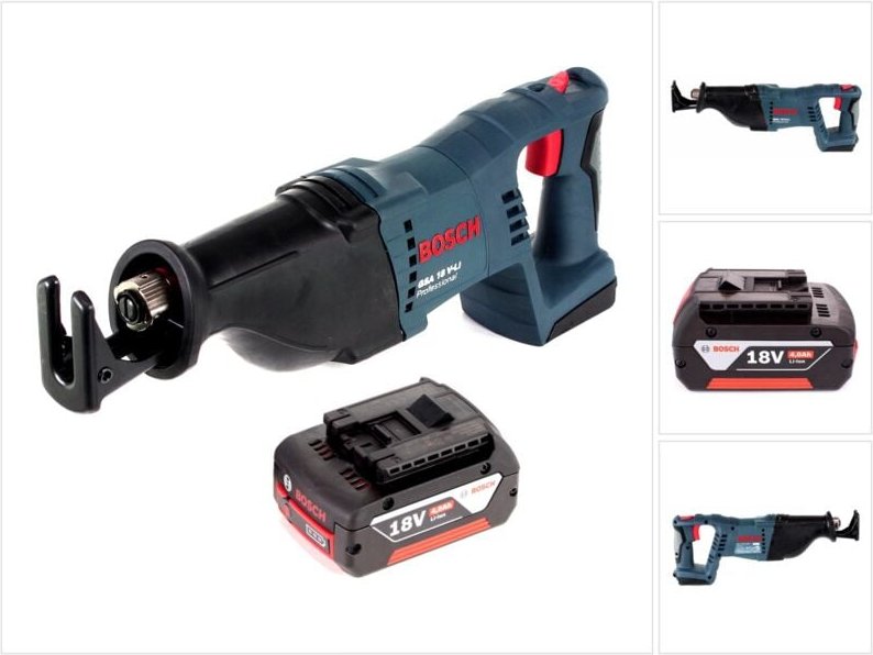 Bosch GSA 18 V-Li Akku Säbelsäge 18V + 1x Akku 4,0Ah - ohne Ladegerät, ohne Koffer