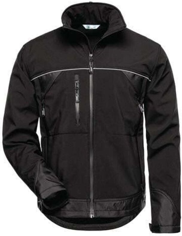 Alpha Softshell-Jacke Elysee Polyester, Schwarz/Schwarz, Gr.L