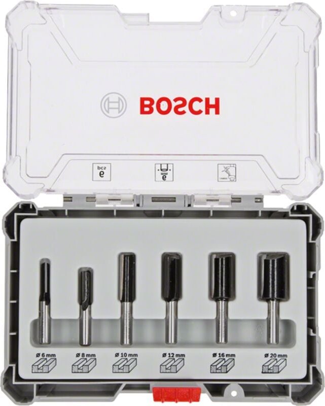 Pro Nutfräser-Set 6-teilig 6 mm Schaft - Bosch