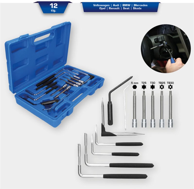 Brilliant Tools - Airbag-Demontage-Satz, 12-tlg