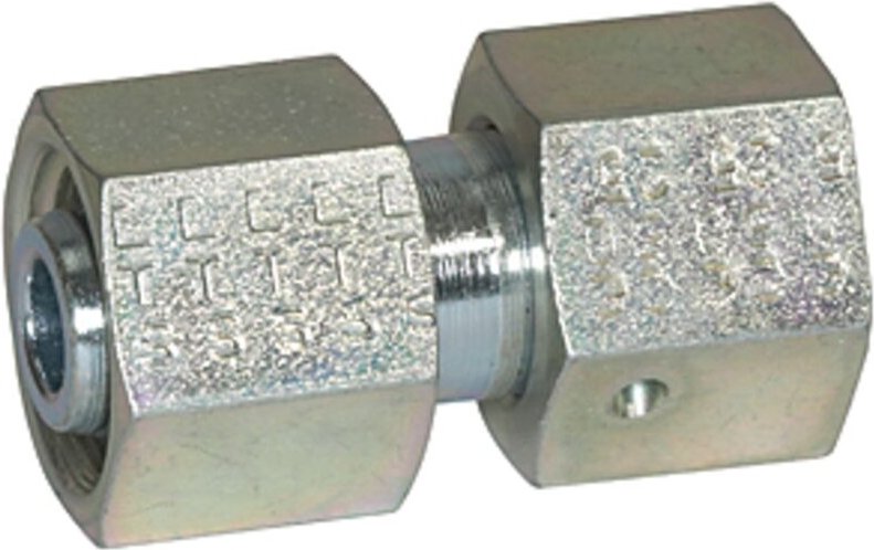 Einstellbare gerade Verschraubung, Rohr-Außen-Ø 10, Stahl verz. - Riegler