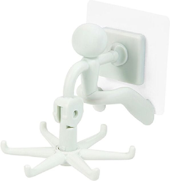 Sollbry - Um 360 Grad drehbare, selbstklebende Haken für Küche, Badezimmer, Badezimmer, Wand, Aufbewahrungstür