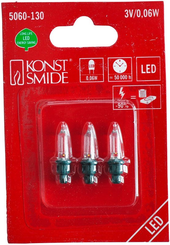 Konstsmide - 5060-130 Ersatzbirne für Lichterketten 1 St. Grüne Steckfassung 3 v Warmweiß