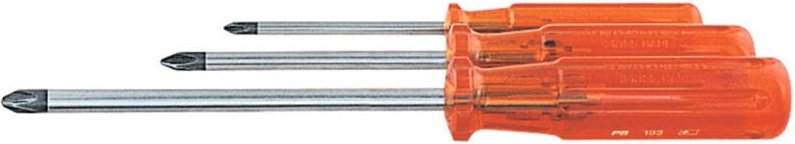 PB Swiss Tools Schraubendreher-Satz für Phillips mit Kunststoffheft 4