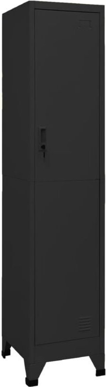 Schließfachschrank Schwarz 38x45x180 cm Stahl - Vidaxl