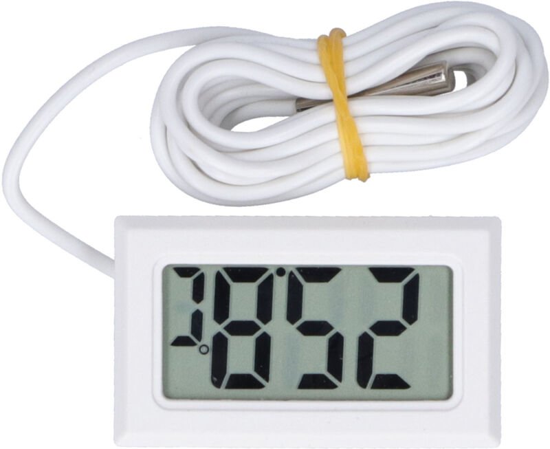 Eosnow Digitales Thermometer Mini LCD verkabeltes elektronisches Temperaturmessgerät FY13001White