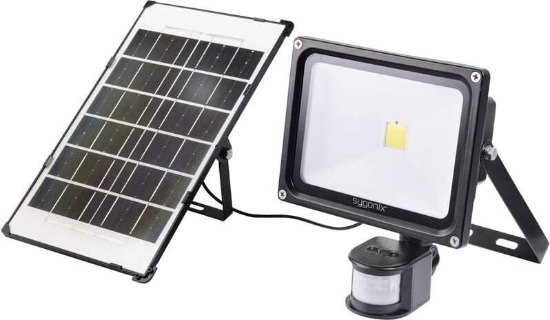 Sygonix SY-5461110 Solar-Spot mit Bewegungsmelder 30 W Leuchtfarben: Neutralweiß