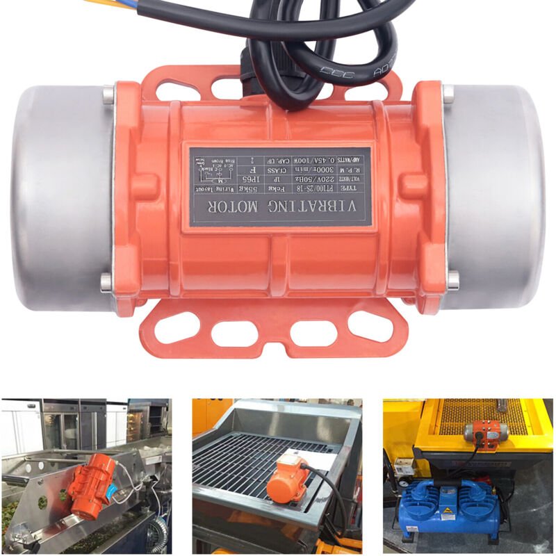 Asynchroner Vibrator Motor Vibrationsmotor Rüttelmotor Mehrzweckmotor 100W 1-Phase 3000U/Min für Bergbau Metallurgie Koh...