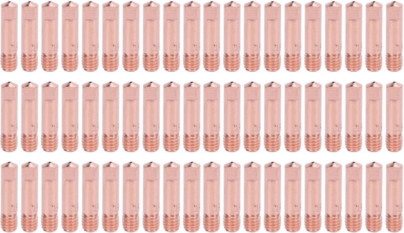 Denash Hochleitfähige Kupferspitzen für MIG130 Schweißbrenner, minimale Spritzer, 60 Ersatzspitzen für MB15 15ak MIG-Sch...