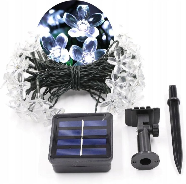 Solar Garten Lichter 5 Meter 20 LED Blumen COOL WHITE Dekorative