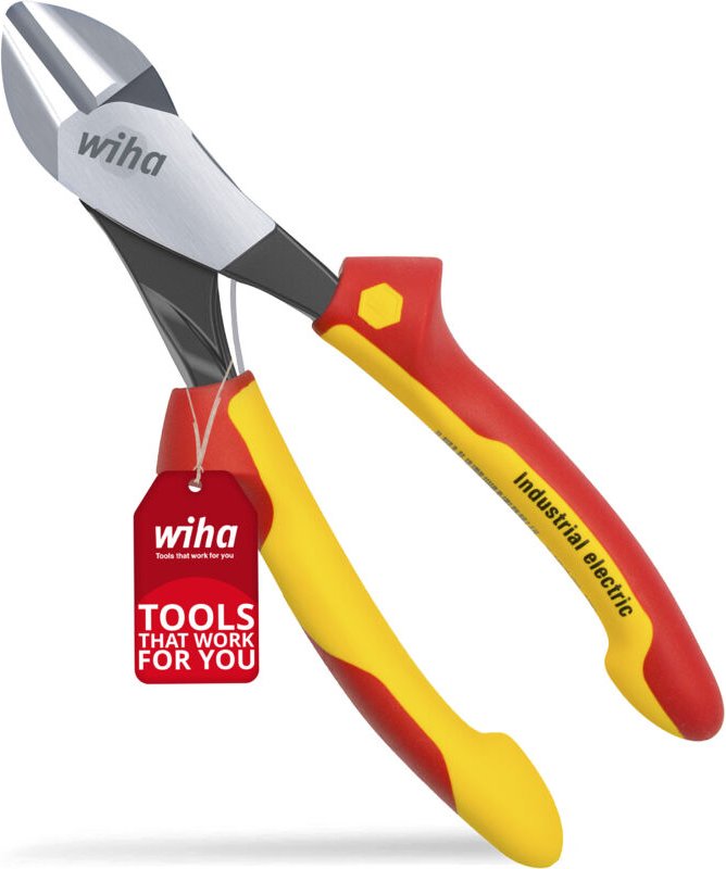 Wiha VDE Kraftseitenschneider Industrial electric mit DynamicJoint® 160 mm I VDE-Seitenschneider mit ein- und ausschaltb...