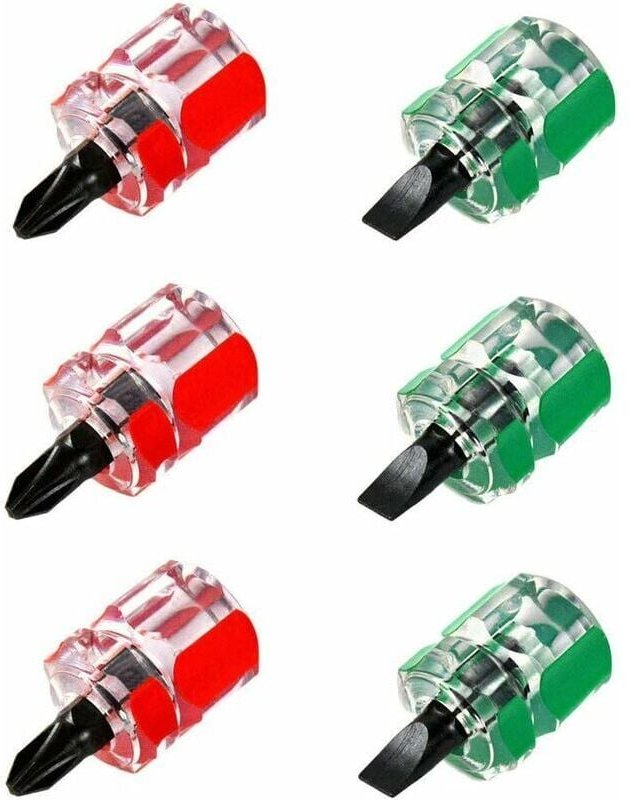 SHINING HOUSE 6-teiliges Nähmaschinen-Schraubendreher-Set, Mini-Kreuzschlitz-Schlitzschraubendreher, Reparaturwerkzeug