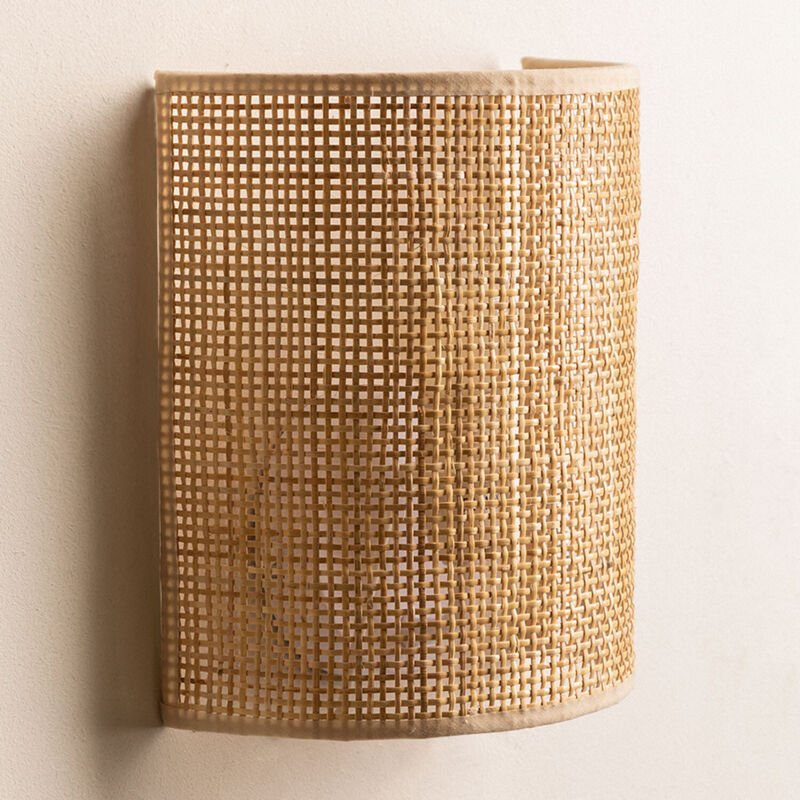 Thumbnail - Sklum - Rattan Wandleuchte Ytse ↑22 cm