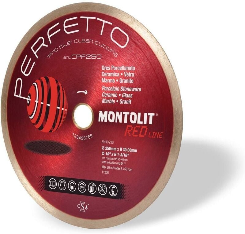 Diamantscheibe 250 Mm Fž£r Feinsteinzeug Empfindliche Keramikteile Glas Marmor Granit Montolit Cermont Cpf250