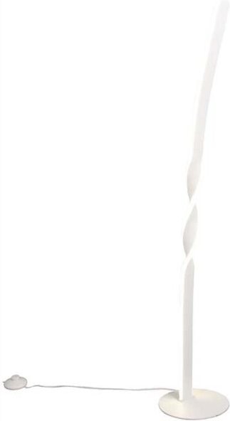 Stehlampe LED Standlampe Wohnzimmerlampe Metall weiß matt Fußschalter H 110 cm