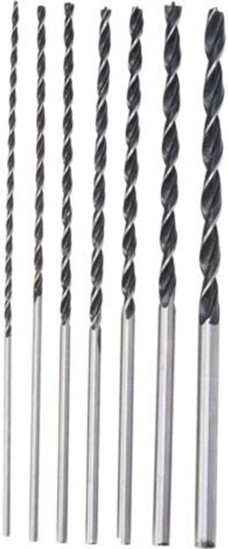 Jalleria - Extra lange Bohrer, 7 Stück, 4 mm, 5 mm, 6 mm, 7 mm, 8 mm, 10 mm, 12 mm x 300 mm, Holzbearbeitungsbohrer, 1 v...