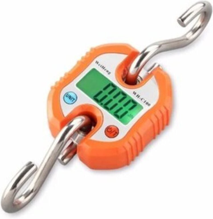 Gepäckwaage – Kofferwaage – Hängewaage – Wiegehaken – Digitale Küchenwaage – Kranwaage – Digitale Kofferwaage (150 kg) m...