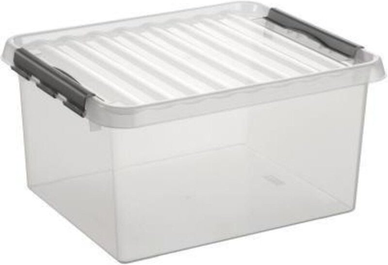 Kunststoff-Box Q-Line 36 l mit Deckel transparent Aufbewahrungsbox Kiste - Sunware