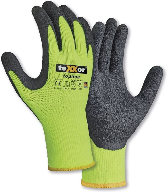 TeXXor Winterhandschuh touch polyacryl gelb/grau 2270 Größe 8