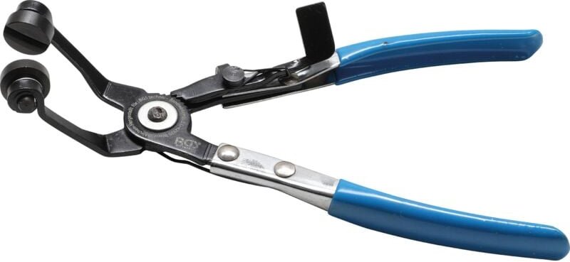 Schlauchklemmenzange abgewinkelt mit Ratschenfunktion 220 mm