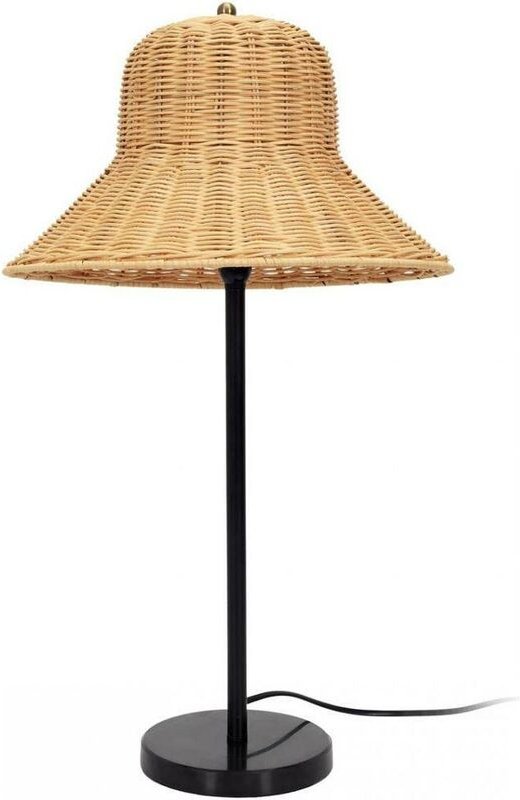 Tischleuchte mit rattanhut - 41-1l-005 - La Chaise Longue