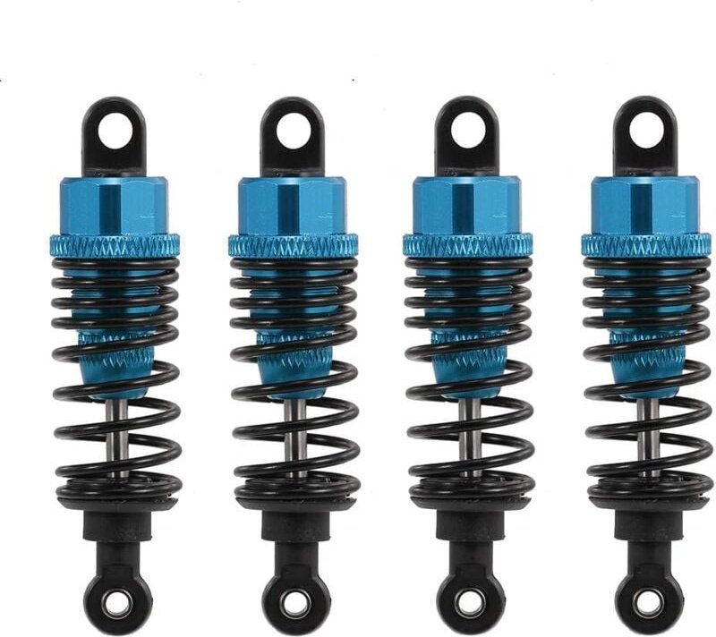Beijiyi - 4er-Pack verstellbare Metall-Stoßdämpfer vorne und hinten, 60 mm (blau, 60 mm)