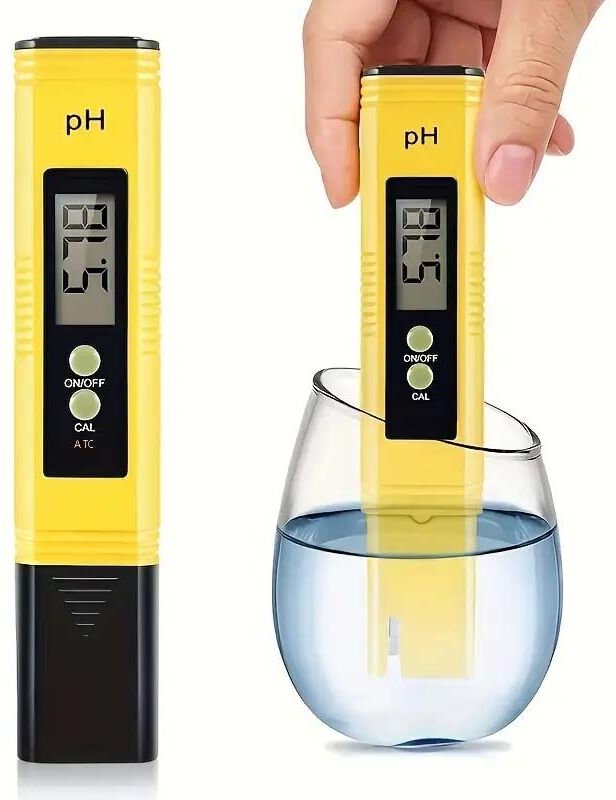 1Stk Digitaler pH Tester 0.01 Hohe Genauigkeit Messbereich 0-14, Tragbarer pH Messgerät Stift mit LCD Display, Automatis...
