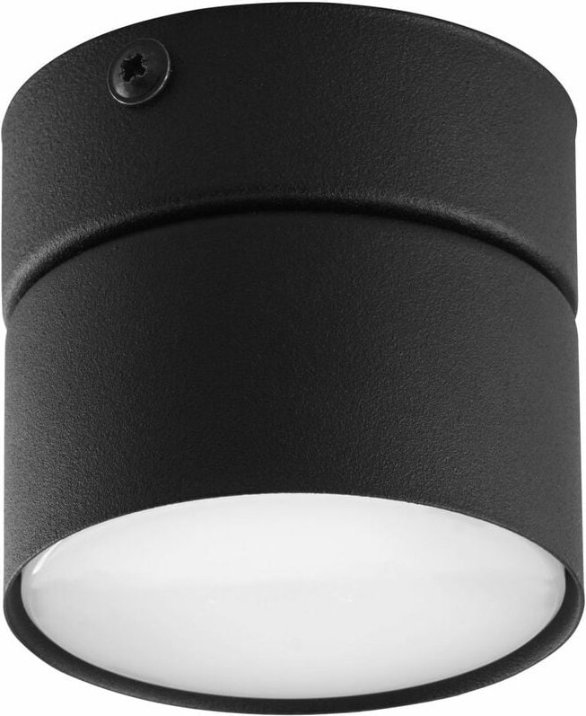 Licht-erlebnisse - Aufputz Spot Schwarz ø 8 cm klein schmal GX53 Metall Deckenlampe Wohnzimmer Flur Küche