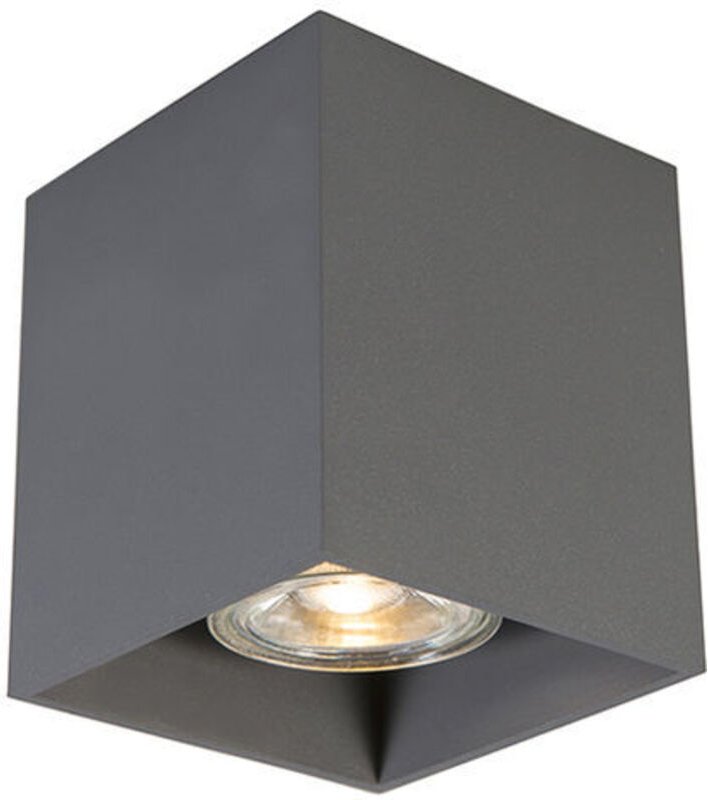 Moderner Aufbaustrahler Dunkelgrau GU10 50mm - Qubo