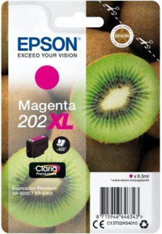 Epson Kiwi Singlepack Magenta 202XL Claria Premium Ink