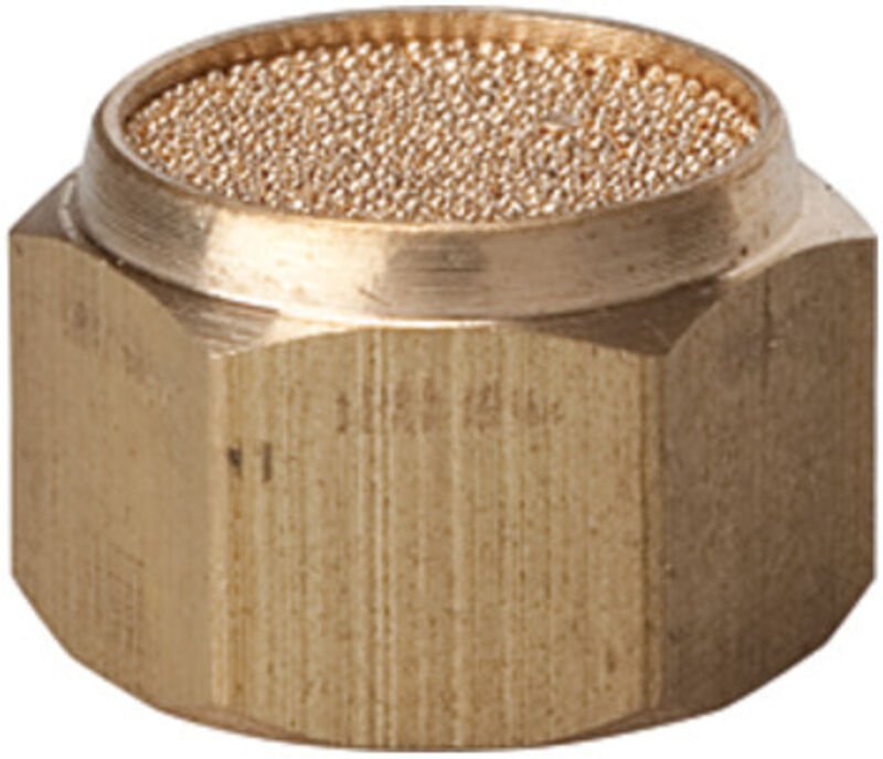 Sinterbronce-Schalldämpfer, flach, g 1/2 i., sw 24 - Riegler