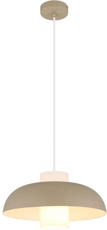 Thumbnail - Pendelleuchte Hängelampe sandfarben Esstischlampe Küchenleuchte, Glas opal, 1x E27, DxH 38 x 120 cm