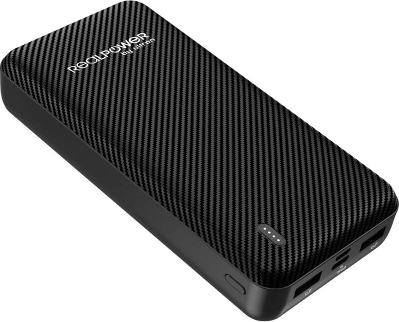 RealPower REALPOWER PB-20000 SE Powerbank 20.000 mAh Schwarz