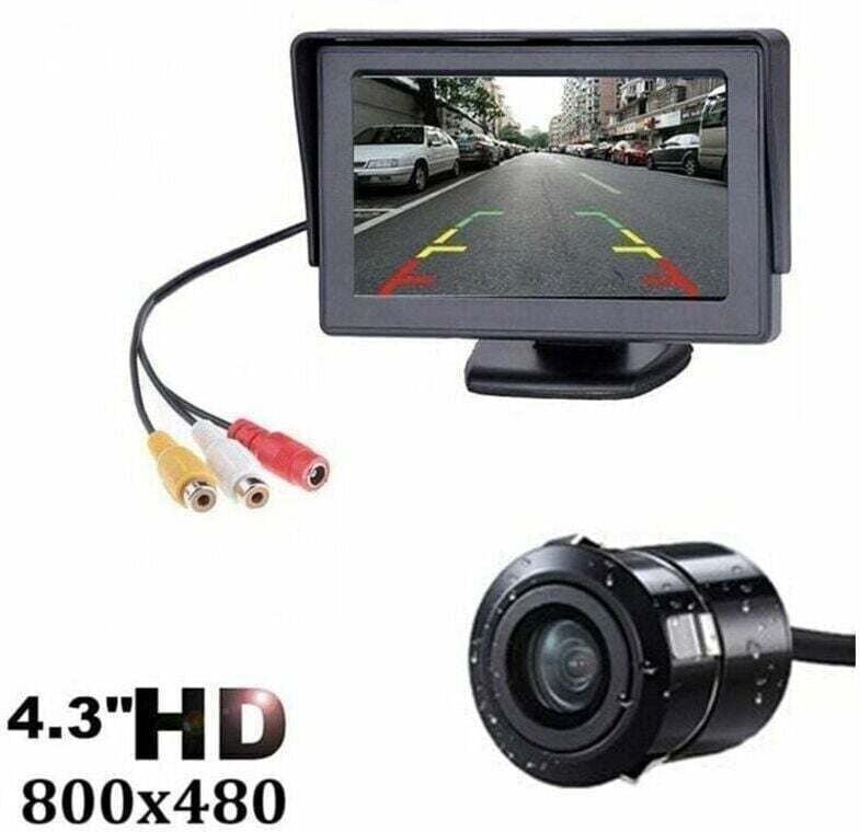Linghhang - Drahtloses Rückfahrkamerasystem-Kit für Auto/LKW/Van/Pickup/Wohnmobil, 4,3-Zoll-Monitor, Rückfahrsystem