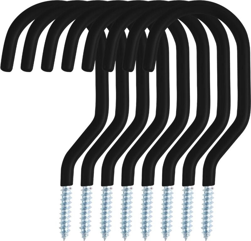 8-teiliger Fahrradhaken, Fahrradträger, vielseitig einsetzbar, zum Anschrauben, für Schuppen, Garage, Garten, Kunststoff...