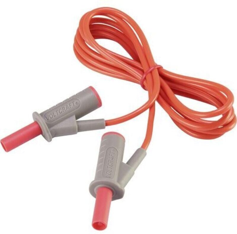 VOLTCRAFT MSB-501 Sicherheits-Messleitung Lamellenstecker 4 mm Lamellenstecker 4 mm 1.50 m Rot 1 St.