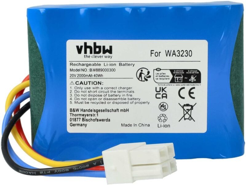 Vhbw - Akku kompatibel mit Lux-Tools AMR300-24 Rasenmäher (2000mAh, 20V, Li-Ion)