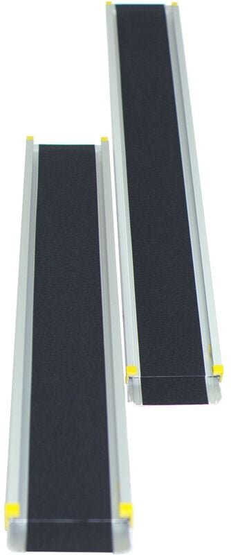 Costway - 2 x Auffahrrampe Teleskoprampe Auffahrschiene Laderampe Rollstuhlrampe Rampe Alu bis 270kg 121,5-212,5cm