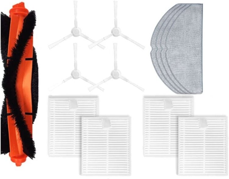 Für Roboterstaubsauger E10 E12 B112 Wichtigsten Seitenbürste Filter Mopp Tuch