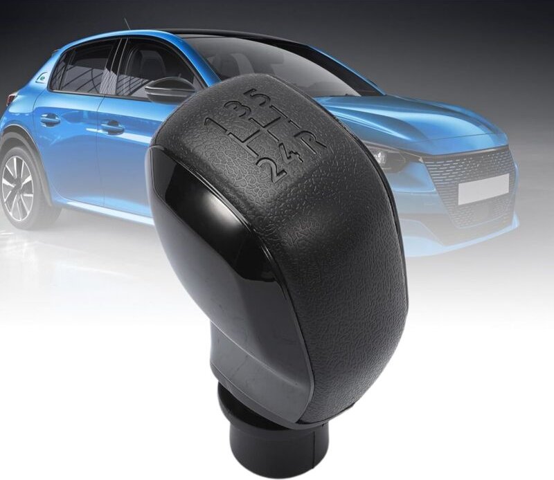 Kompletter Schaltknauf, kompatibel mit 208, 308, 508, 2008, 3008, C2, C3, C4, C5, Jumpy, 5-Gang-Schaltgetriebe