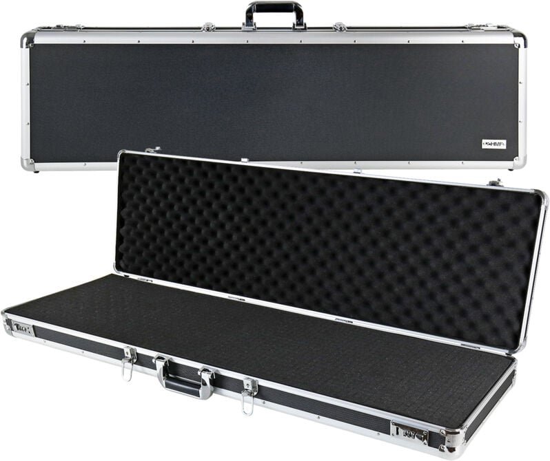 HMF 14405-02 Alu Waffenkoffer, Gewehrkoffer, Zahlenschloss, Rasterschaumstoff, 117 x 36 x 12 cm