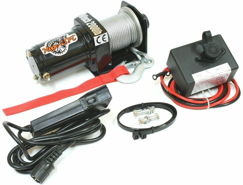 Var-p2000-1a 12V seilwinde atv quad forst offroad winde kabelfernbedienung 907KG winde - Varan Motors