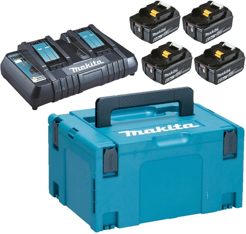 Pack 4 Batterien BL1860B DC18RD Makpac MAKITA - 198091-4