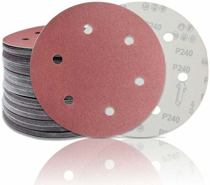 20 Stück 225 mm Schleifscheibe, Körnung 80, Schleifscheibe für Langhalsschleifer, Trockenbauschleifer, 6 runde Löcher, S...