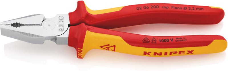 Vde Kraft-Kombizange 200mm (02 06 200) - Knipex