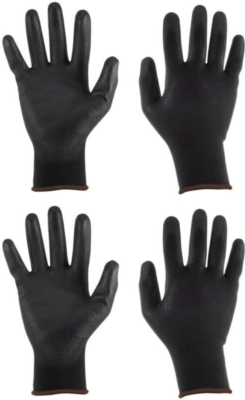 KZQ - Paia di guanti da lavoro antiscivolo in nylon rivestito in gomma da 24 cm per installazione e riparazione di dispo...